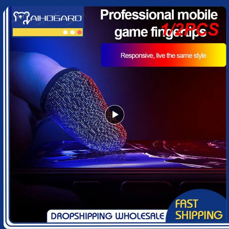 1/2 шт. Игровой рукав для пальцев, игровой контроллер, Непромокаемые перчатки, Дышащие кончики пальцев для мобильных игр, подставки для пальцев с сенсорным экраном Изображение 0