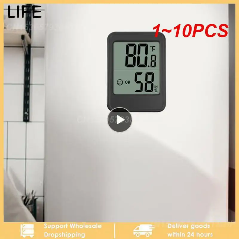 1 ~ 10ШТ Цифровой измеритель температуры и влажности в помещении с магнитом-подставкой, Портативный Домашний Офисный Монитор температуры, Термометр Изображение 0