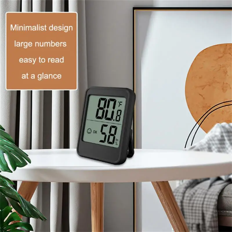 1 ~ 10ШТ Цифровой измеритель температуры и влажности в помещении с магнитом-подставкой, Портативный Домашний Офисный Монитор температуры, Термометр Изображение 1