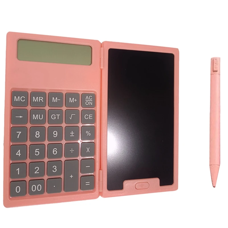 1 комплект научного калькулятора школьного сезона, складной планшет, ЖК-планшет, пластик, розовый Изображение 0