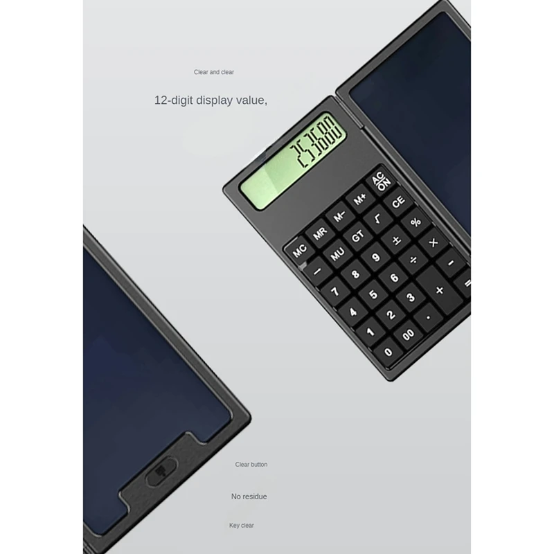 1 комплект научного калькулятора школьного сезона, складной планшет, ЖК-планшет, пластик, розовый Изображение 1