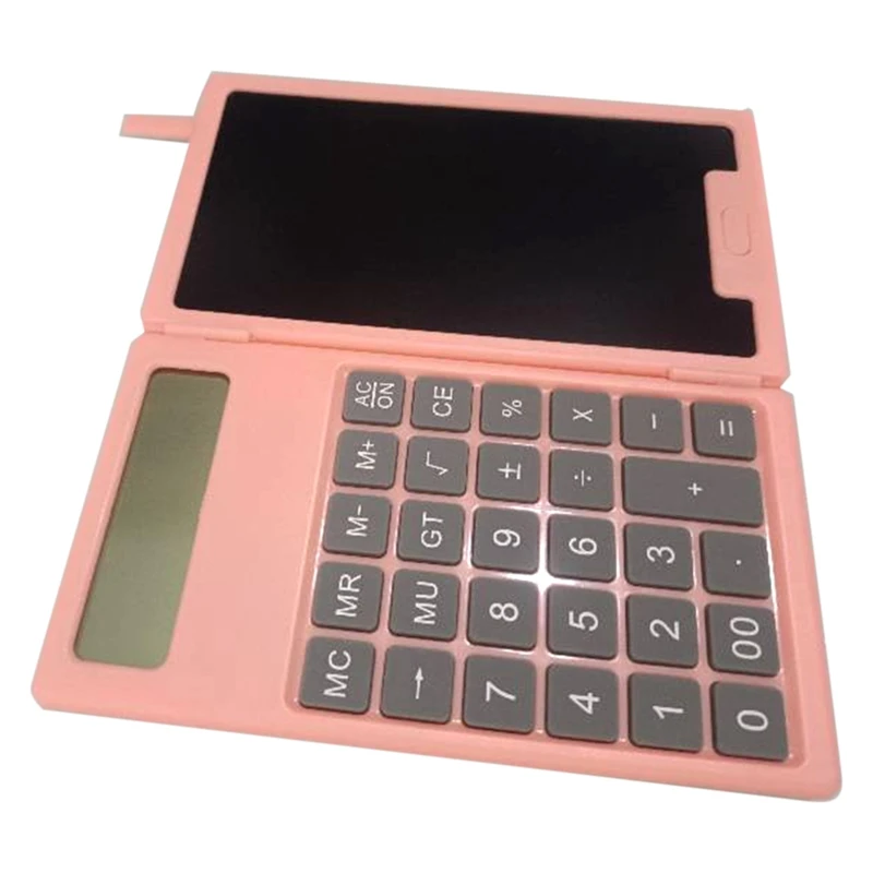 1 комплект научного калькулятора школьного сезона, складной планшет, ЖК-планшет, пластик, розовый Изображение 4
