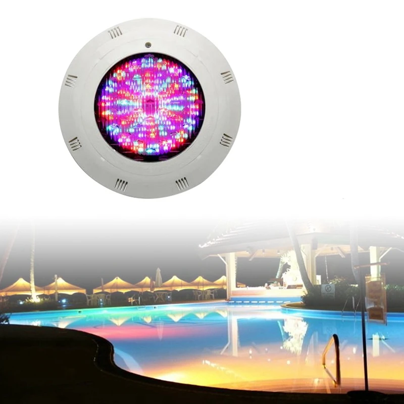 1 комплект подводных светильников мощностью 12 В 18 Вт, подводные светодиодные фонари с возможностью изменения цвета RGB IP68 с пультом дистанционного управления (18 Вт) Изображение 3