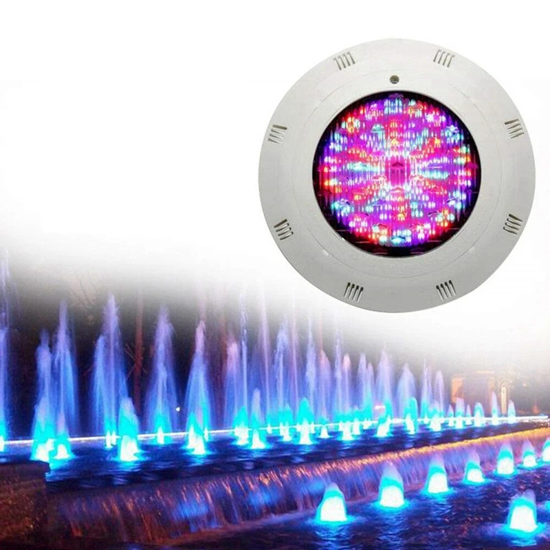 1 комплект подводных светильников мощностью 12 В 18 Вт, подводные светодиодные фонари с возможностью изменения цвета RGB IP68 с пультом дистанционного управления (18 Вт) Изображение 5