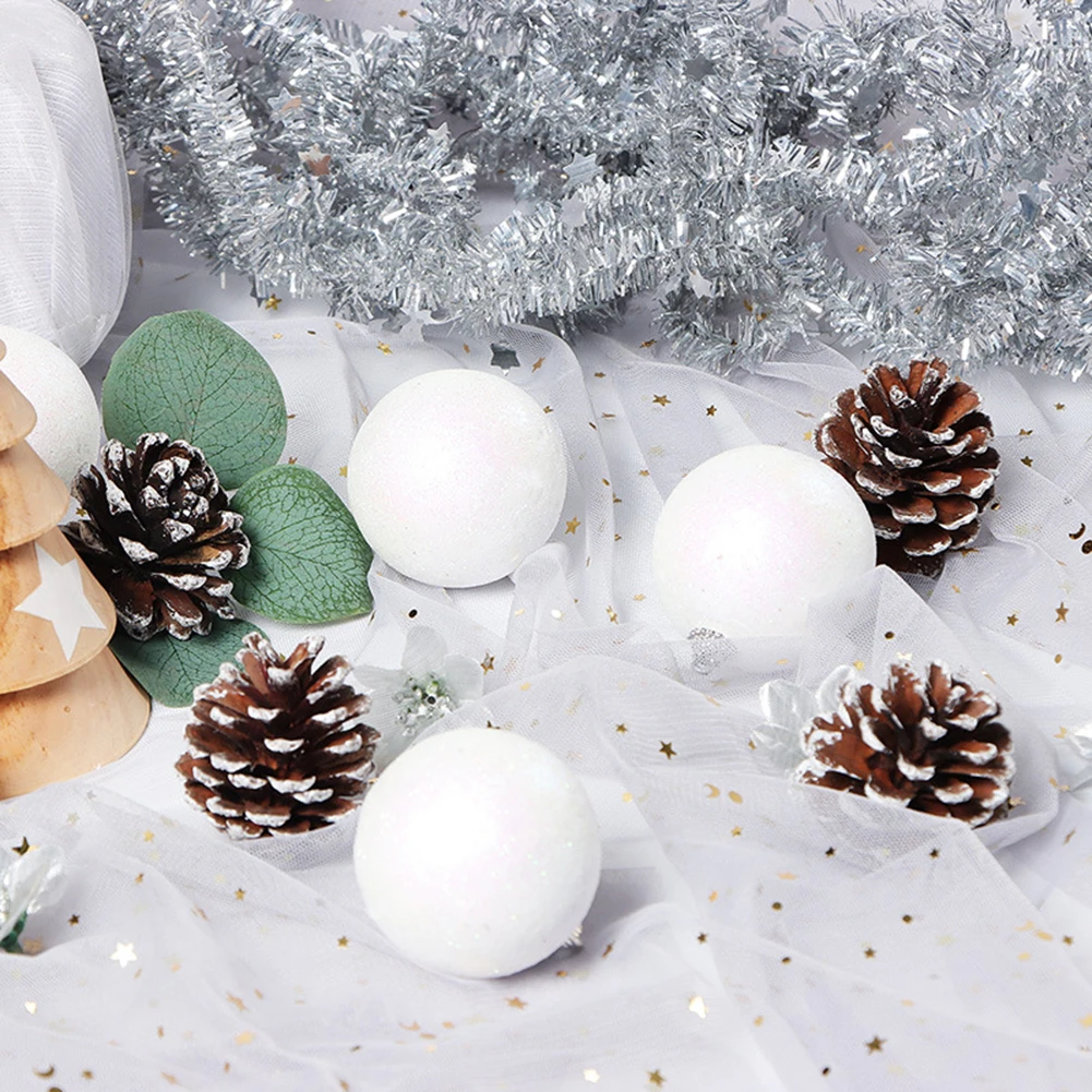 10шт Мини-елочных подвесных шаров, подвесок из сосновых шаров, Веселых рождественских елочных украшений, Рождественских украшений Navidad Natal Изображение 4