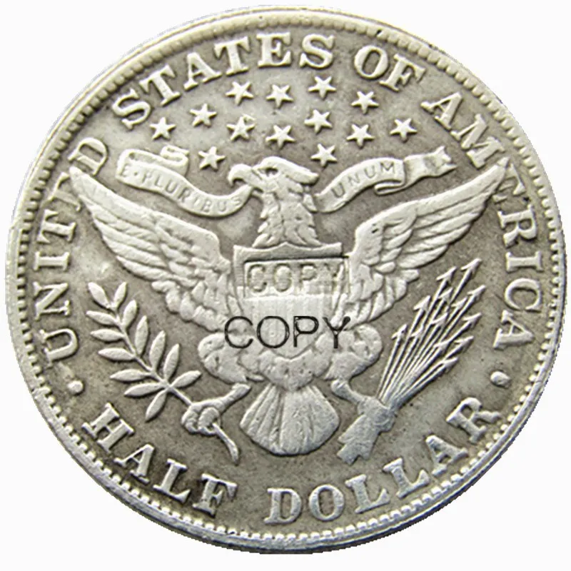 1902 год США-Посеребренные Копировальные Монеты PSO Barber Стоимостью в Полдоллара Изображение 2
