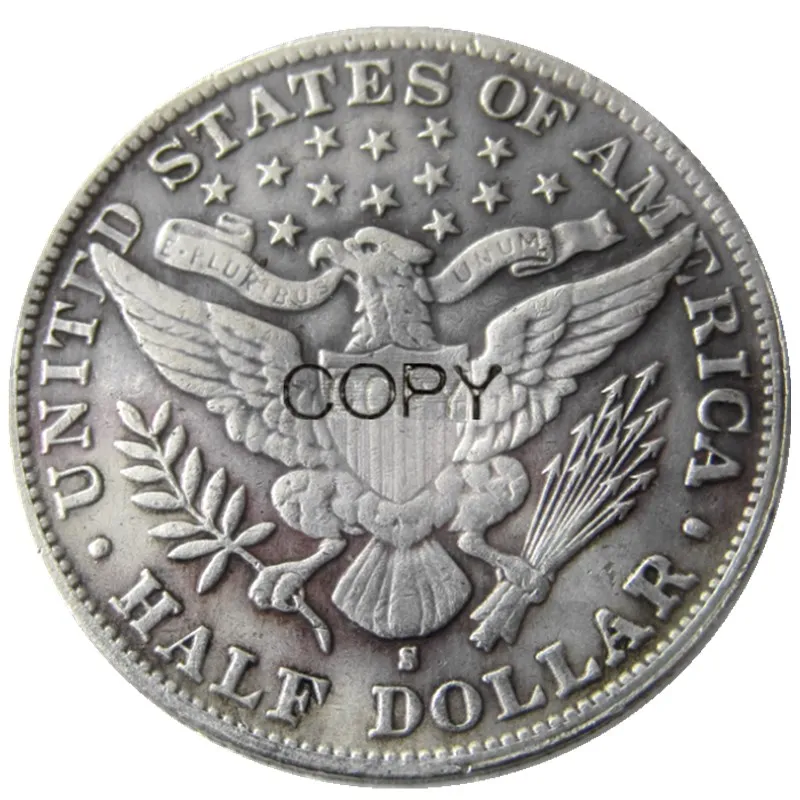 1902 год США-Посеребренные Копировальные Монеты PSO Barber Стоимостью в Полдоллара Изображение 3