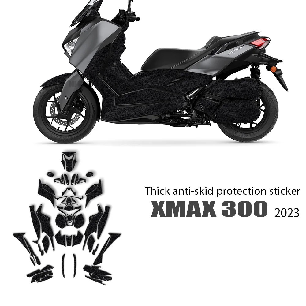 2023 XMAX300 Кузов Мотоцикла Утолщенный, Устойчивый К Царапинам Противоскользящий Резиновый Защитный Термоаппликационный Стикер Для Yamaha XMAX 300 2023 Изображение 0