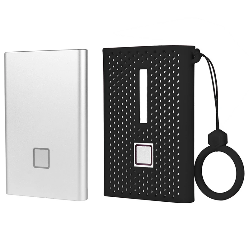 2X Чехол для хранения, силиконовый защитный чехол для Samsung T7 Press, портативный SSD, внешние твердотельные накопители Изображение 1