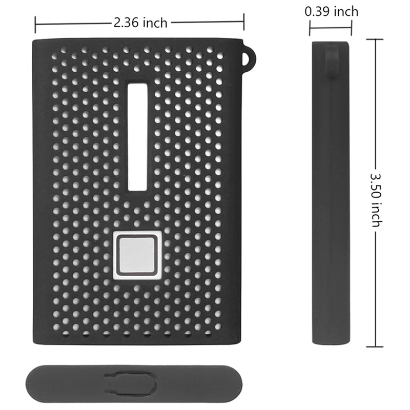 2X Чехол для хранения, силиконовый защитный чехол для Samsung T7 Press, портативный SSD, внешние твердотельные накопители Изображение 5