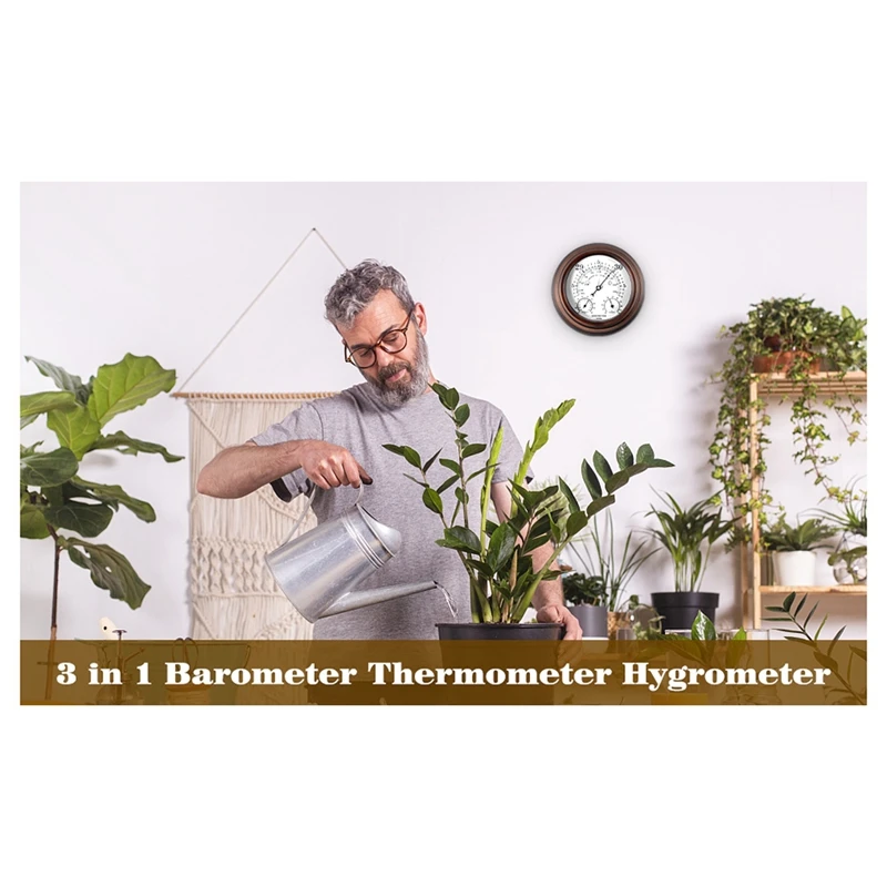 3 В 1 Барометр Термометр Гигрометр Датчик Температуры Атмосферного Давления Наружная Метеостанция Измеритель Влажности Прочный Изображение 1