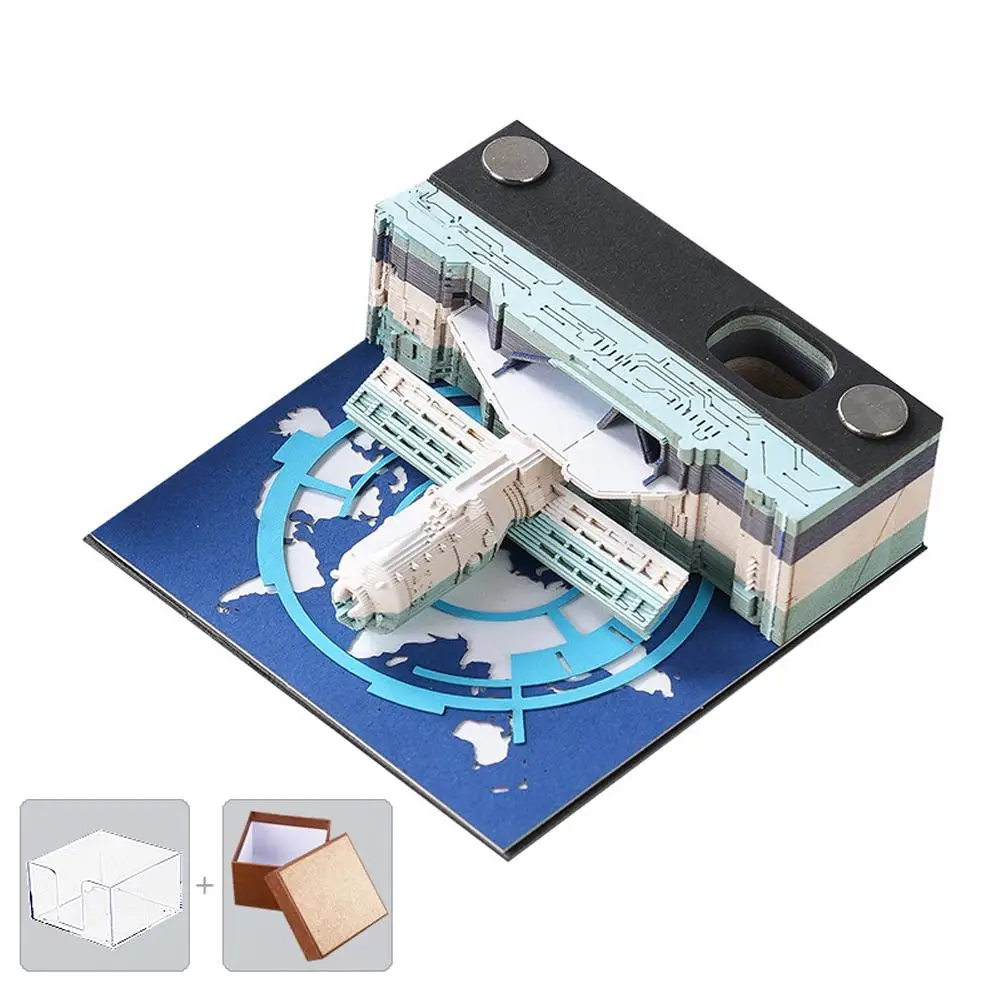 3D Настольный блокнот в форме горы Эверест, Отрывной Креативный блокнот - Поделки из бумаги для украшения рабочего стола домашнего офиса Изображение 2