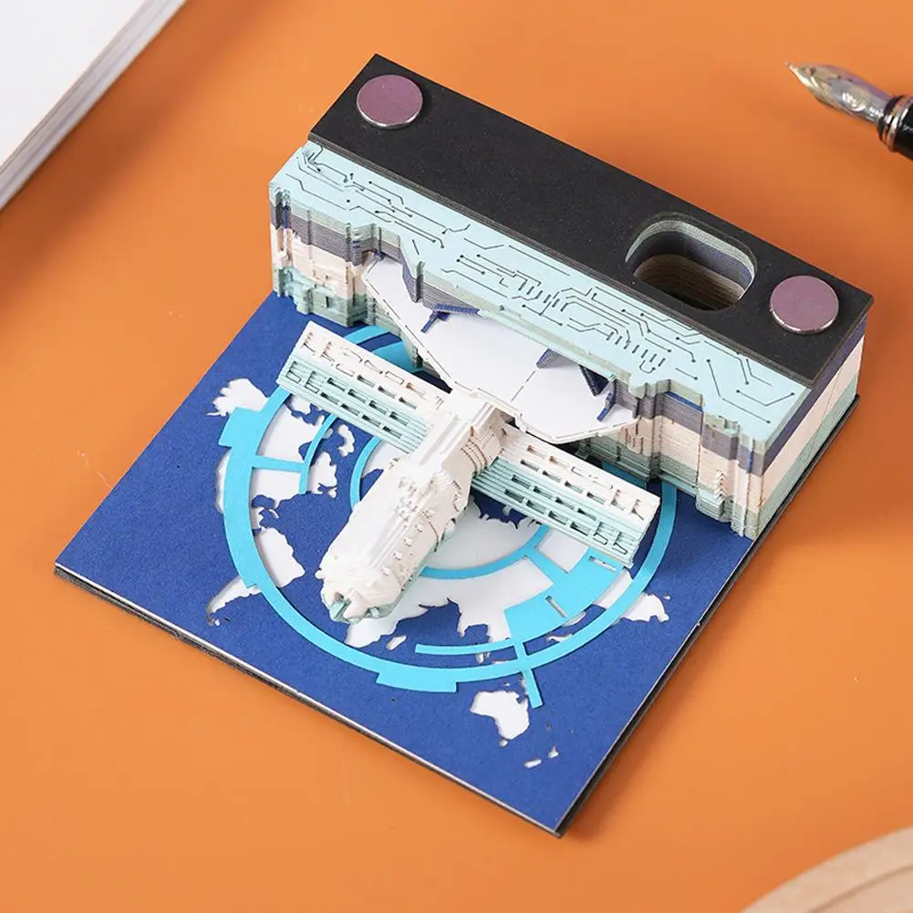 3D Настольный блокнот в форме горы Эверест, Отрывной Креативный блокнот - Поделки из бумаги для украшения рабочего стола домашнего офиса Изображение 4