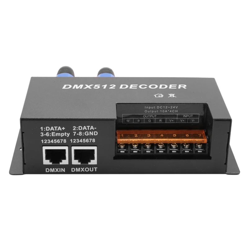 3X4-Канальный DMX Декодер RGBW PWM DMX512 Драйвер Диммера RGBW LED Strip Light Контроллер Входного сигнала 12V-24V DC Изображение 2