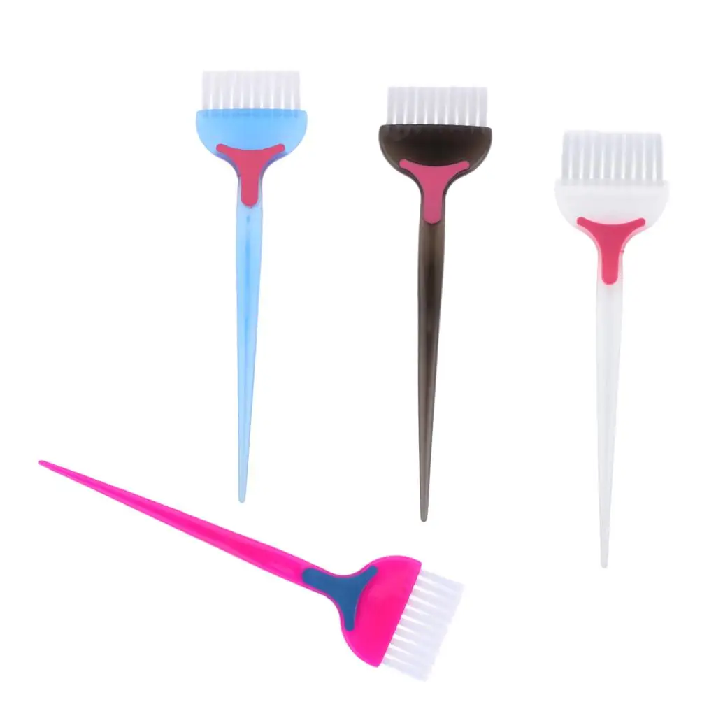 4шт красочных профессиональных салонных кистей для окрашивания волос с заостренной ручкой Изображение 2