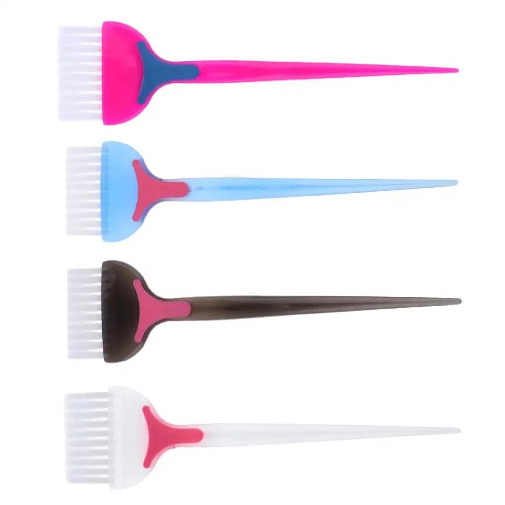 4шт красочных профессиональных салонных кистей для окрашивания волос с заостренной ручкой Изображение 3