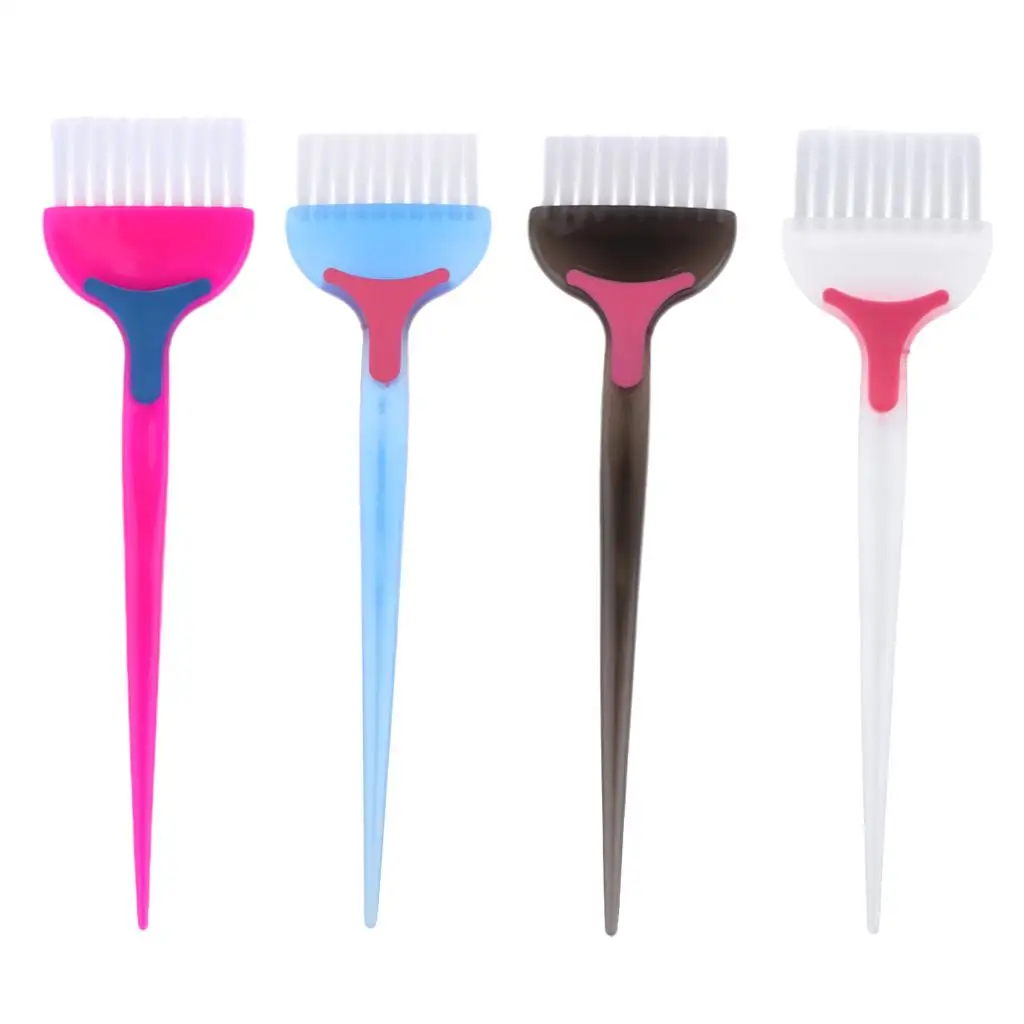 4шт красочных профессиональных салонных кистей для окрашивания волос с заостренной ручкой Изображение 4