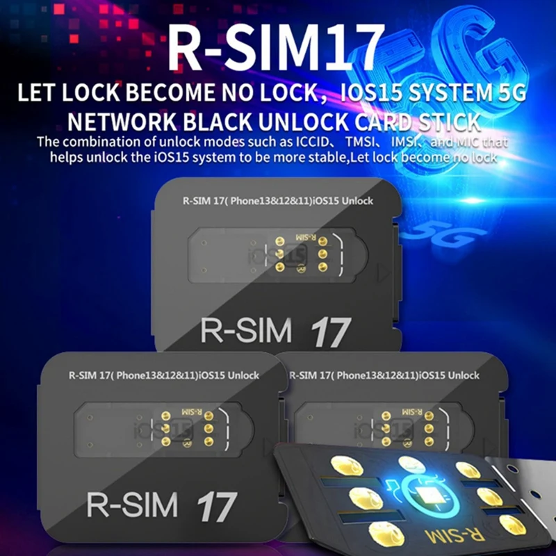 5X Наклейка для Разблокировки карты Большой емкости R-SIM17 для 13PRO, 13, 13Mini, 12, 11, Xs Max, XS, XR, X, 8, 7 Изображение 3