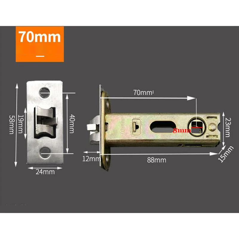 60 мм или 50 мм, или 70 мм, или 45 мм, или от 60 до 70 Регулируемая одинарная защелка для противоугонного замка ручки Изображение 1