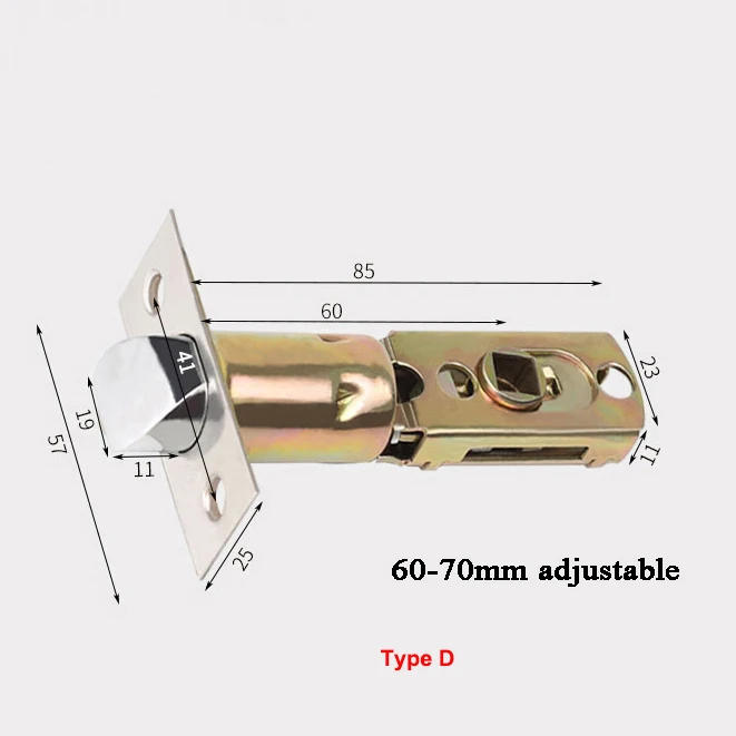60 мм или 50 мм, или 70 мм, или 45 мм, или от 60 до 70 Регулируемая одинарная защелка для противоугонного замка ручки Изображение 2
