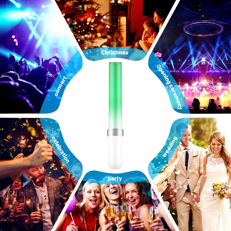 6X Светодиодная световая палочка должна поддерживать 15-цветную флешку, световую палочку, концертный реквизит Изображение 2