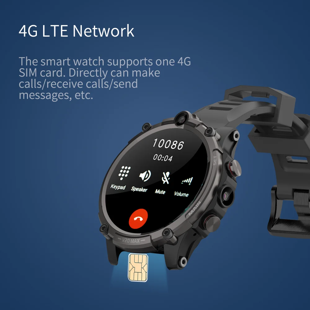 Ajeger Новые Умные Часы Телефон 4G LTE WIFI 4 ГБ + 128 ГБ 930 мАч Двойная Камера GPS SIM Android 8,1 1,6 