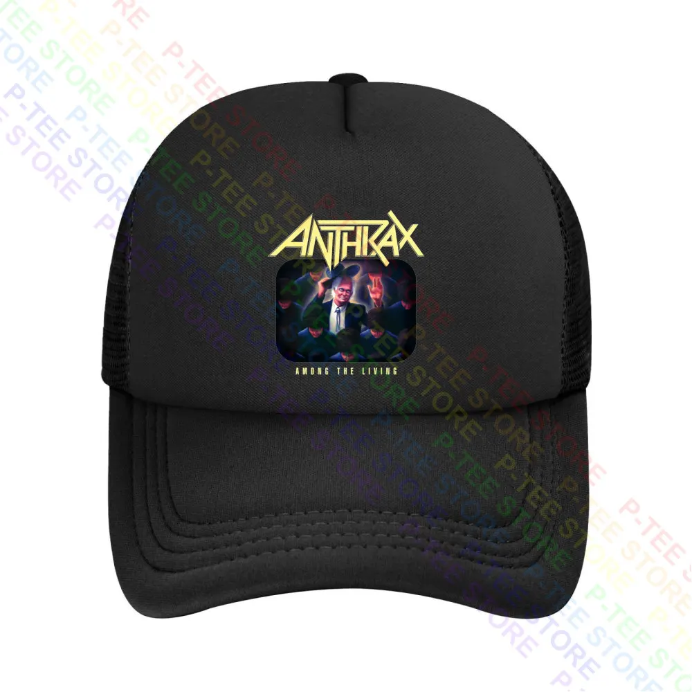 Anthrax Among The Living Бейсбольная кепка Heavy Thrash Metal Speed Music Band, кепки Snapback, Вязаная кепка-ведро Изображение 1