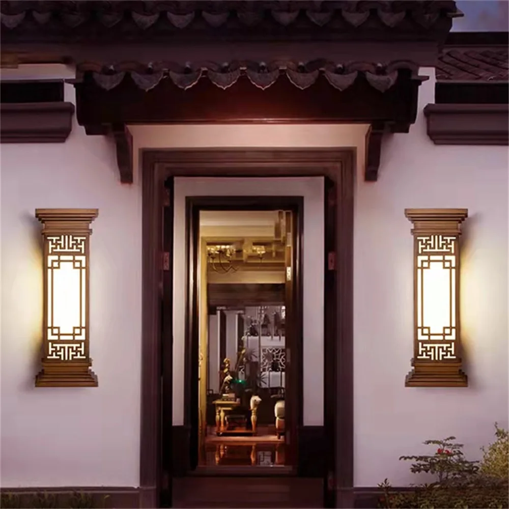 BELLE Наружный светильник СВЕТОДИОДНЫЙ настенные бра в китайском стиле Лампа водонепроницаемая для домашнего балкона Классическая Изображение 3
