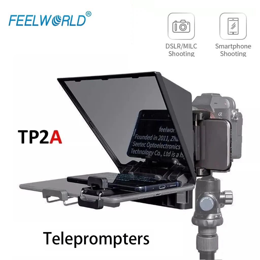 FEELWORLD TP2A 8-дюймовый Защитный Телесуфлер Универсальный Для Цифровой ЗЕРКАЛЬНОЙ Камеры Smartphone Tablet С Подсказкой Изображение 0