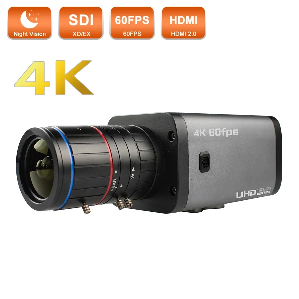 HD EX-SDI HD камера 4K 60FPS HD широковещательная камера 1/1.8 Cmos HDMI камера C-CS с автоматической диафрагмой Камера с низкой освещенностью с 485 Изображение 0