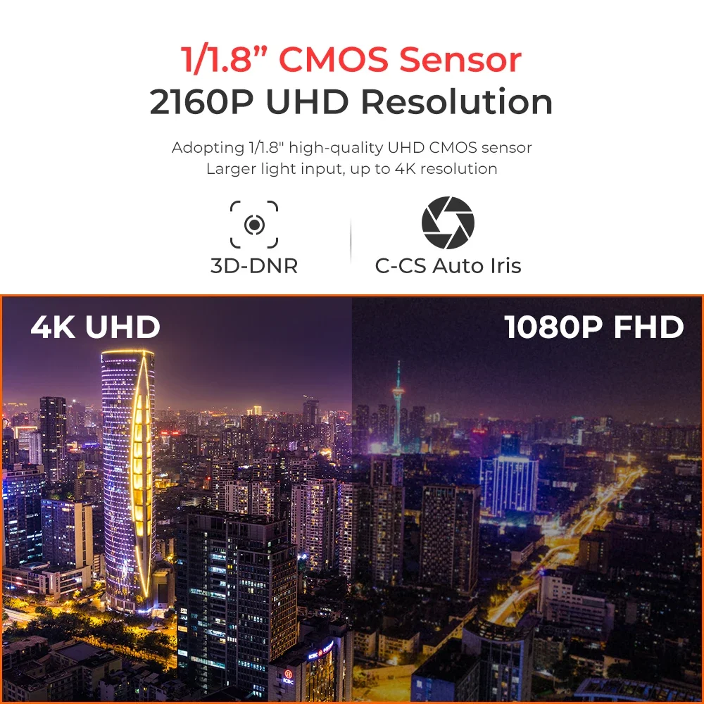 HD EX-SDI HD камера 4K 60FPS HD широковещательная камера 1/1.8 Cmos HDMI камера C-CS с автоматической диафрагмой Камера с низкой освещенностью с 485 Изображение 1