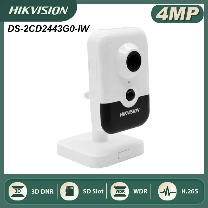 Hik DS-2CD2443G0-IW 4-Мегапиксельная IP-Камера POE IR 10 М Встроенный Микрофон/Динамик 2-полосный Аудио Слот Для SD-карты Камеры Видеонаблюдения С Wi-Fi Изображение 2