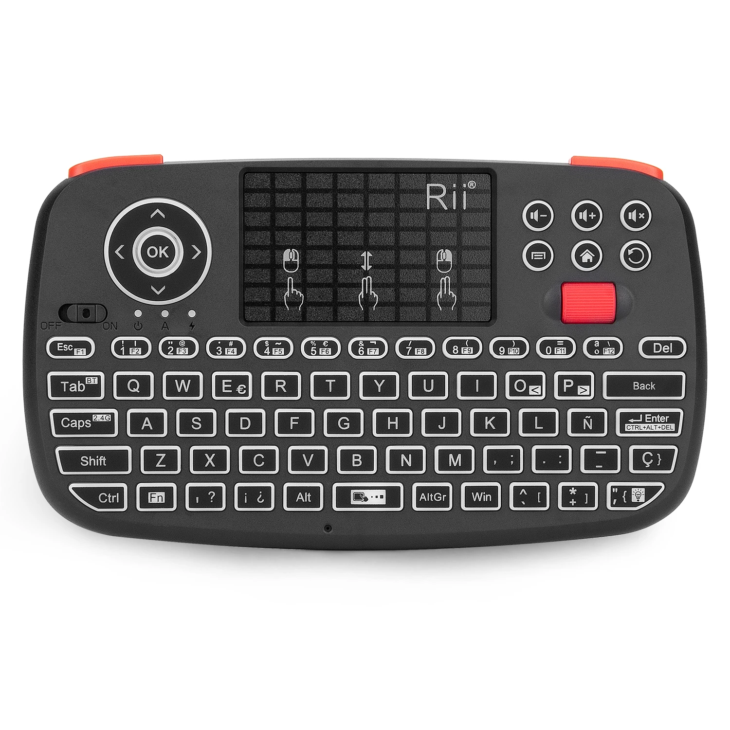 Mini teclado inalámbrico RII I4 con control táctil, 2,4 GHz, remoto del ratón para la Caja de televisión, Android, Windows TV Изображение 0