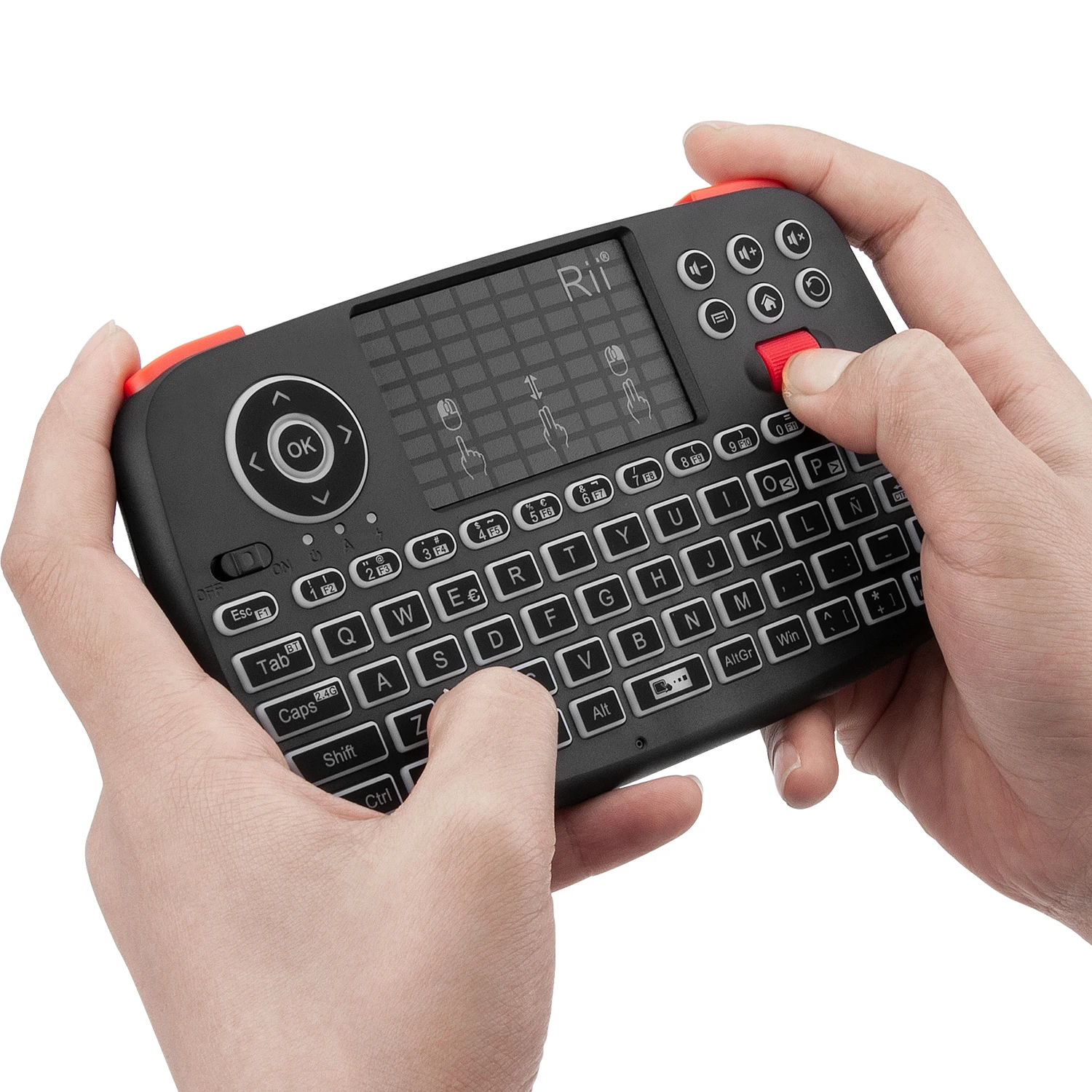 Mini teclado inalámbrico RII I4 con control táctil, 2,4 GHz, remoto del ratón para la Caja de televisión, Android, Windows TV Изображение 1