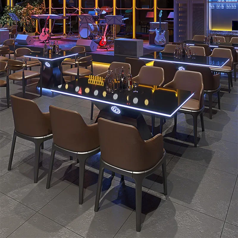 O219Clear комбинация барного стола и стула бистро свободный стол музыкальный обеденный бар Светлый стол прозрачный бар диван кресло Изображение 2