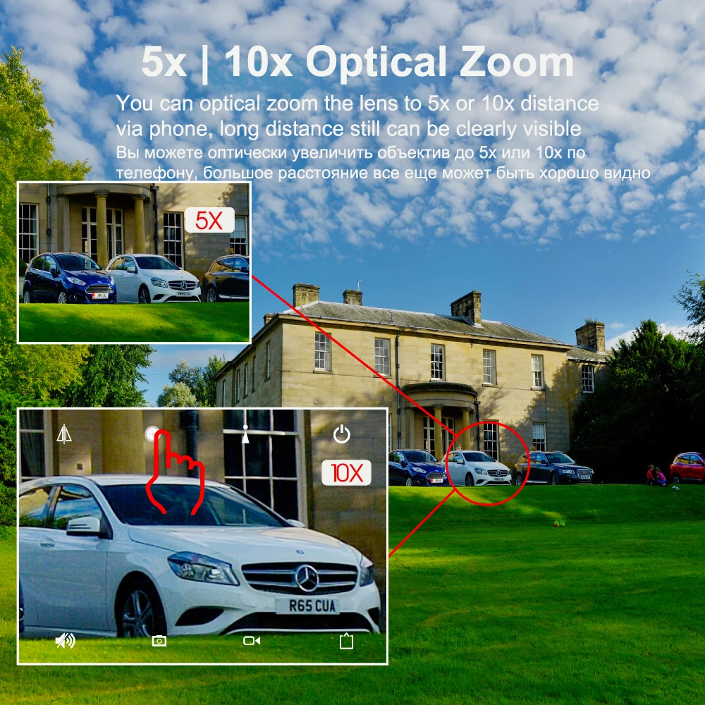 Owlcat 3G 4G SIM-карта IP-камера 2MP с 5-кратным зумом, панорамирование, наклон, наружное движение, аудио камеры видеонаблюдения, слот для SD-карты 128 Г Изображение 5