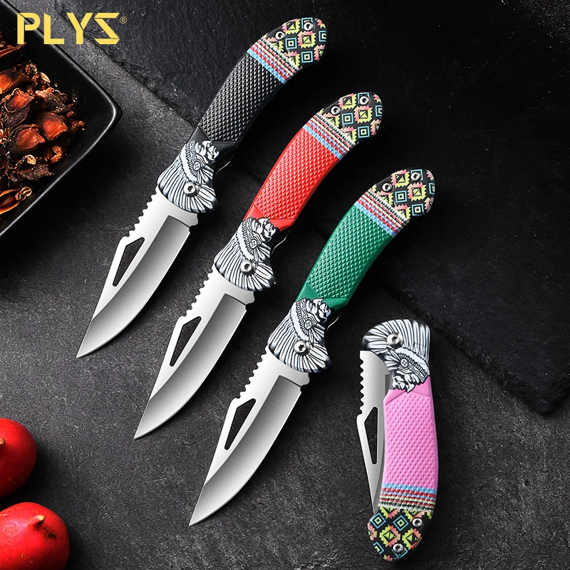 PLYS-Нож для чистки овощей с ручкой из нержавеющей стали, Маленький кухонный нож для фруктов, для резки фруктов на открытом воздухе, Кемпинг Изображение 0