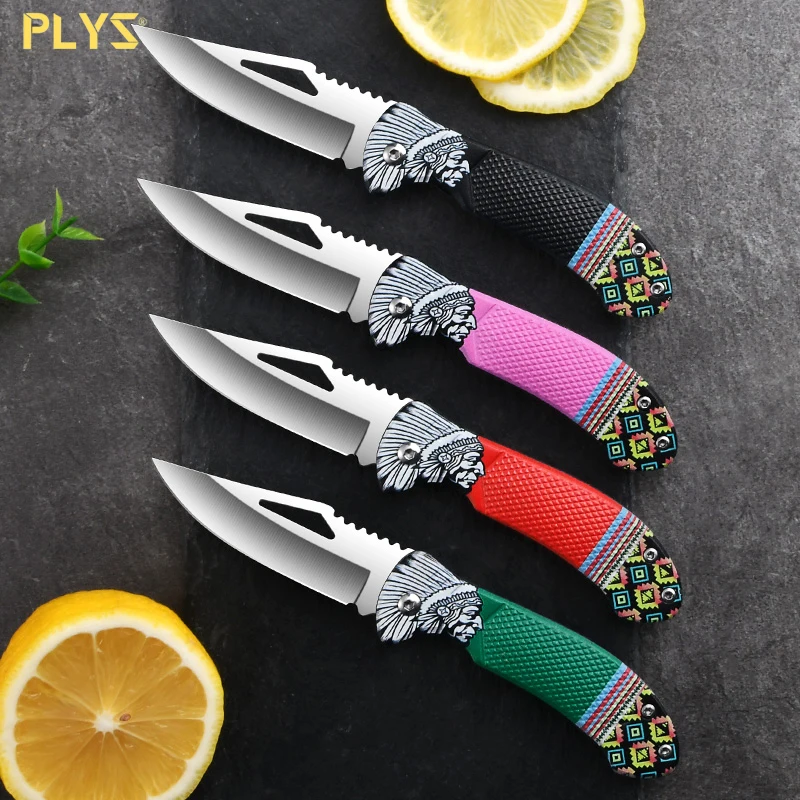 PLYS-Нож для чистки овощей с ручкой из нержавеющей стали, Маленький кухонный нож для фруктов, для резки фруктов на открытом воздухе, Кемпинг Изображение 1