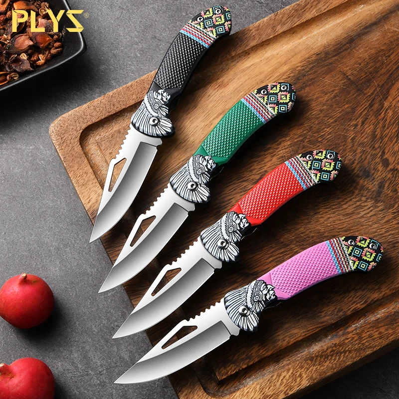 PLYS-Нож для чистки овощей с ручкой из нержавеющей стали, Маленький кухонный нож для фруктов, для резки фруктов на открытом воздухе, Кемпинг Изображение 3