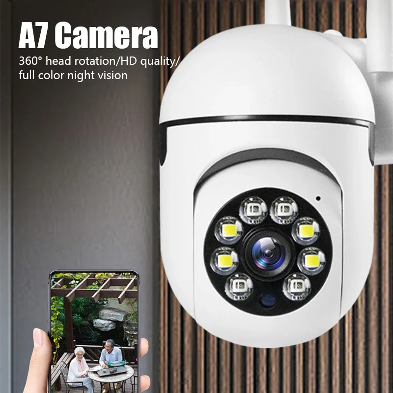 PTZ 2.4 G WIFI IP-Камера Аудио CCTV Камера Наблюдения Открытый 4-КРАТНЫЙ Цифровой Зум Ночного Видения Беспроводная Водонепроницаемая Защита Безопасности Изображение 0