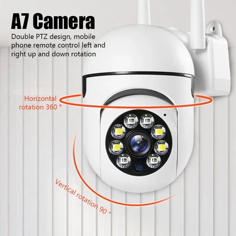 PTZ 2.4 G WIFI IP-Камера Аудио CCTV Камера Наблюдения Открытый 4-КРАТНЫЙ Цифровой Зум Ночного Видения Беспроводная Водонепроницаемая Защита Безопасности Изображение 4