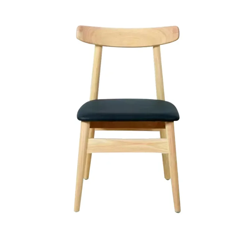 QB21 Стул из чистого массива телячьего рога, современный минималистичный обеденный стул со спинкой для дома в семье, стул для отдыха на балконе кафе Изображение 4