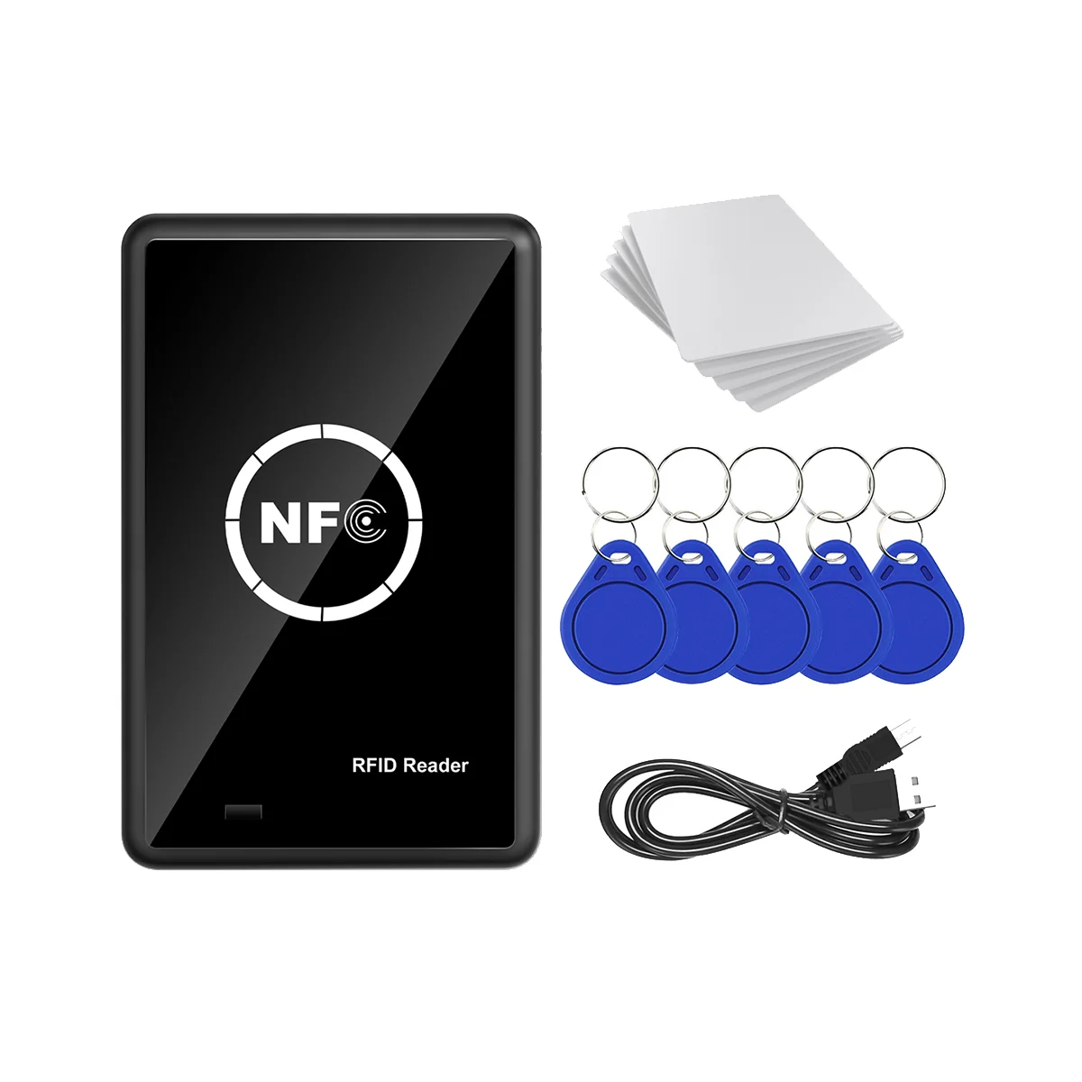 RFID NFC Копировальный Аппарат Дубликатор 13,56 кГц Брелок NFC Считыватель Смарт-карт Писатель 13,56 МГц Зашифрованный Программатор USB UID T5577 Изображение 0