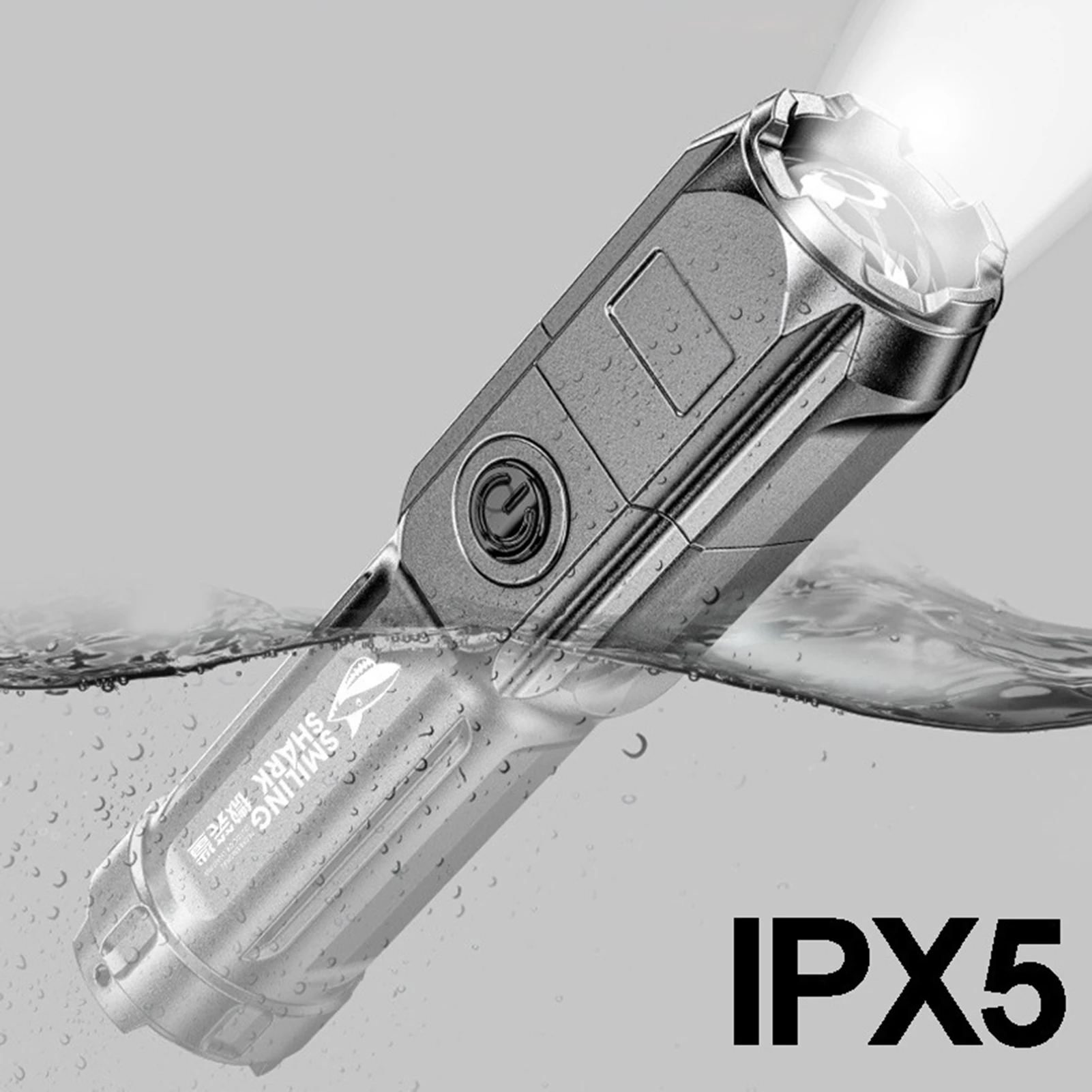 USB Перезаряжаемый Фонарик, Яркий Ручной Фонарик, Мощные Водонепроницаемые Тактические Фонари с B Изображение 4