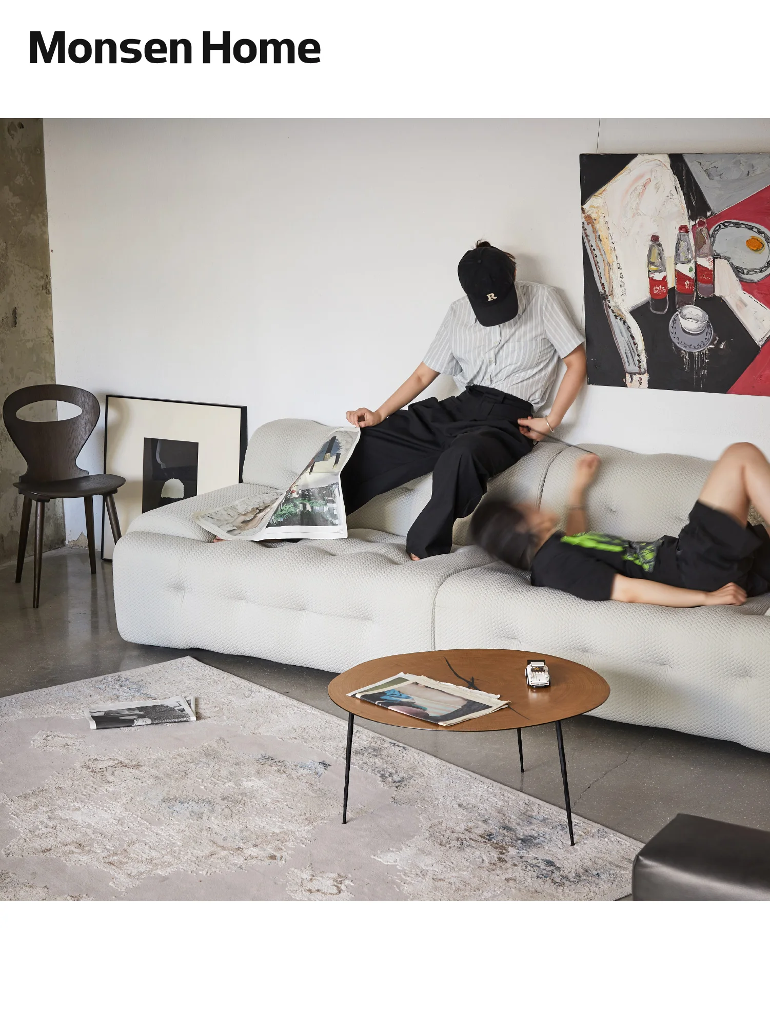 ZL Черный диван Итальянский Минималистичный Прямой Ряд для гостиной Креативный Тканевый диван в скандинавском стиле Изображение 3