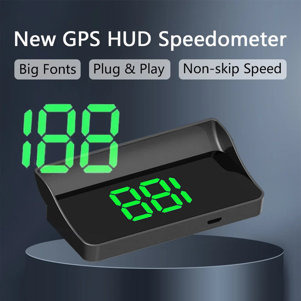 Автомобильный OBD2 GPS Головной дисплей, проектор на лобовом стекле, цифровой автомобильный спидометр КМ / Ч, аксессуары для автоэлектроники Изображение 0