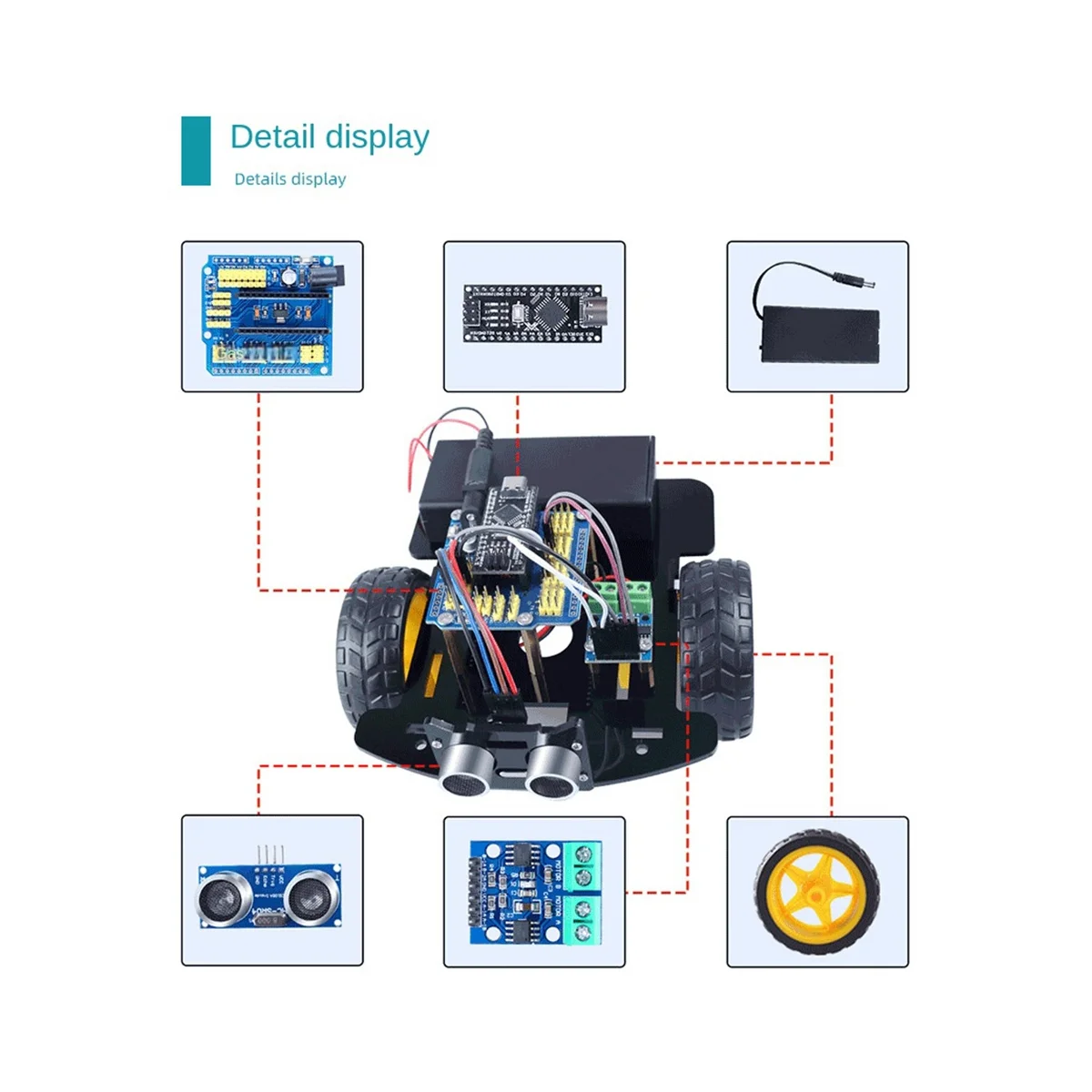 Автомобильный Комплект для программирования Умного Робота DIY Электронный Комплект Smart Car Robot Kit Programming Learning Programming Kit Изображение 1