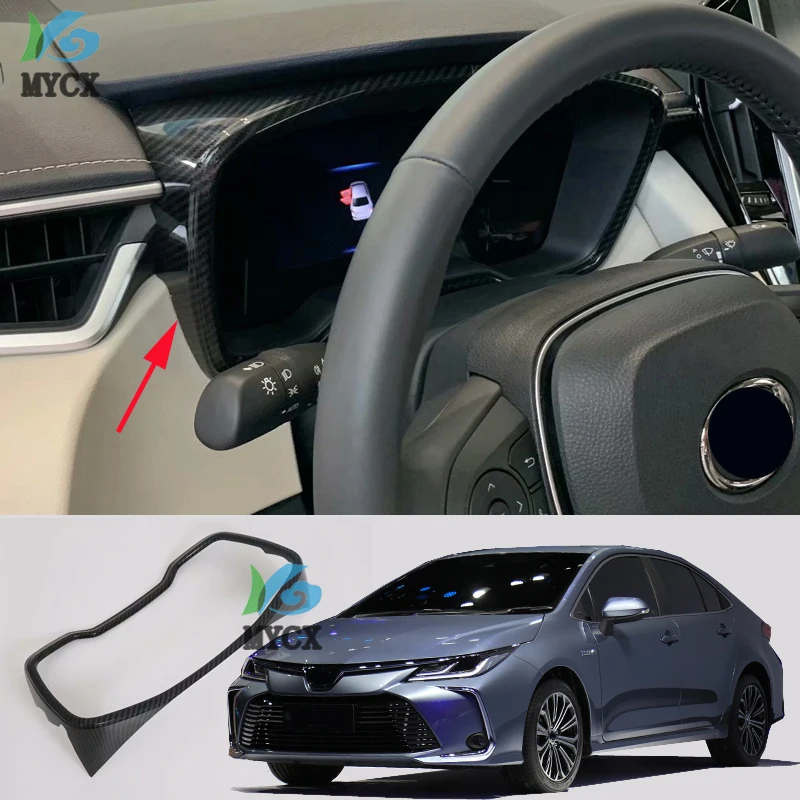 Автомобильный стайлинг для Toyota Corolla E210 12-го поколения 2019 2020 ABS Рамка приборной панели автомобиля в стиле углеродного волокна, декоративная наклейка для отделки крышки Изображение 0