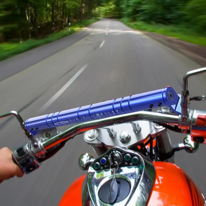 Балансировочная планка для руля мотоцикла из алюминиевого сплава Скоба для перекладины мотоцикла Удлиненное усиление руля мотоцикла Изображение 3