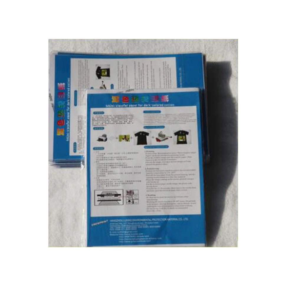 Бесплатная доставка A4 10 Штук Темной Бумаги для струйной Термотрансферной печати для Ткани Футболки Изображение 1